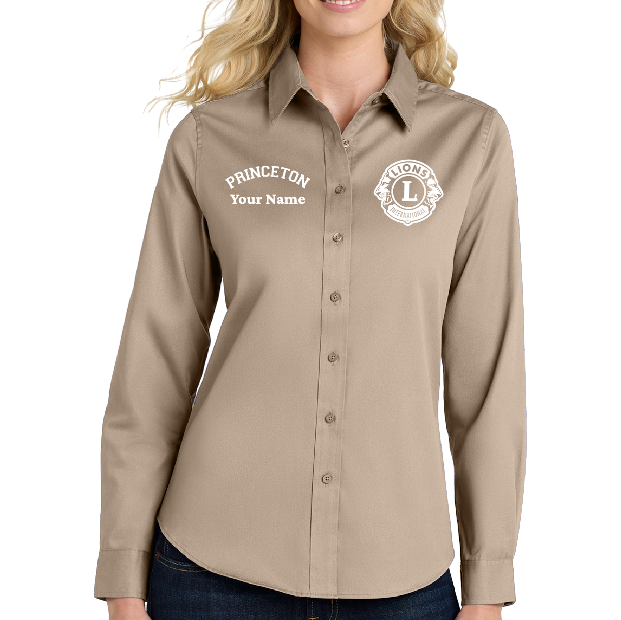 Womens Long-Sleeve Button-Down - Image 5