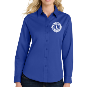 Womens Long-Sleeve Button-Down