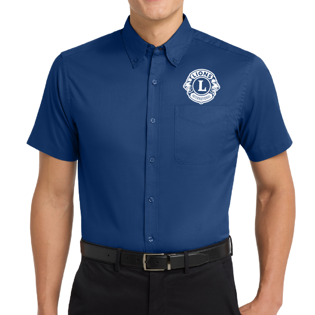 Mens/Unisex Short-Sleeve Button-Down