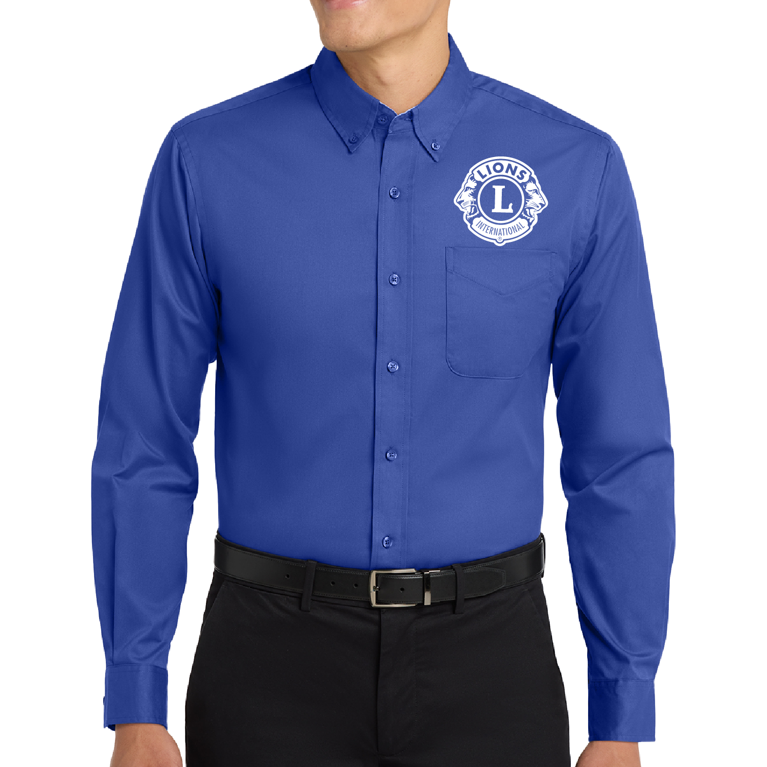 Mens/Unisex Long-Sleeve Button-Down